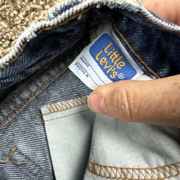 Vintage Little Levi’s 219 Orange Tab Denim Jeans Toddler Slim Sz 7 Made In USA - Picture 8 of 11